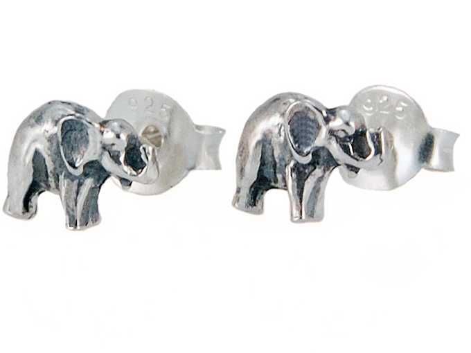 VERSIL kolczyki sztyfty wkrętki słoniki słonie SREBRO 0,925