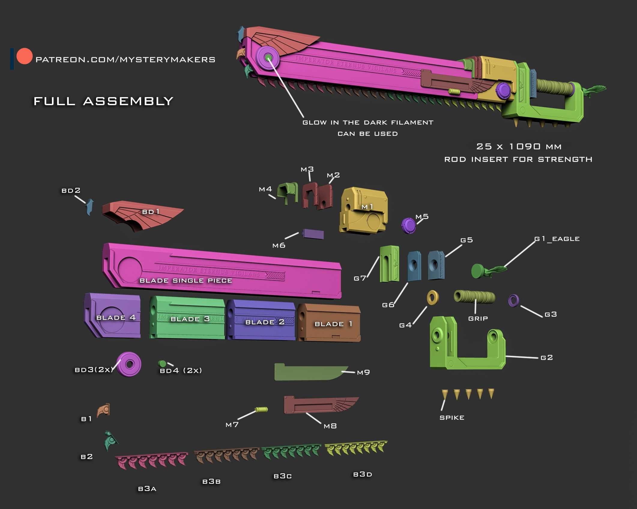 Imperial Chainsword - Warhammer 40k 1:1