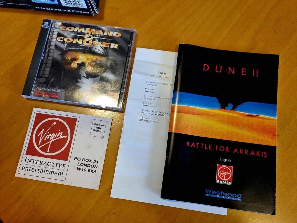 Command & Conquer Commemorative Edition Dune II jogo IBM PC Big Box