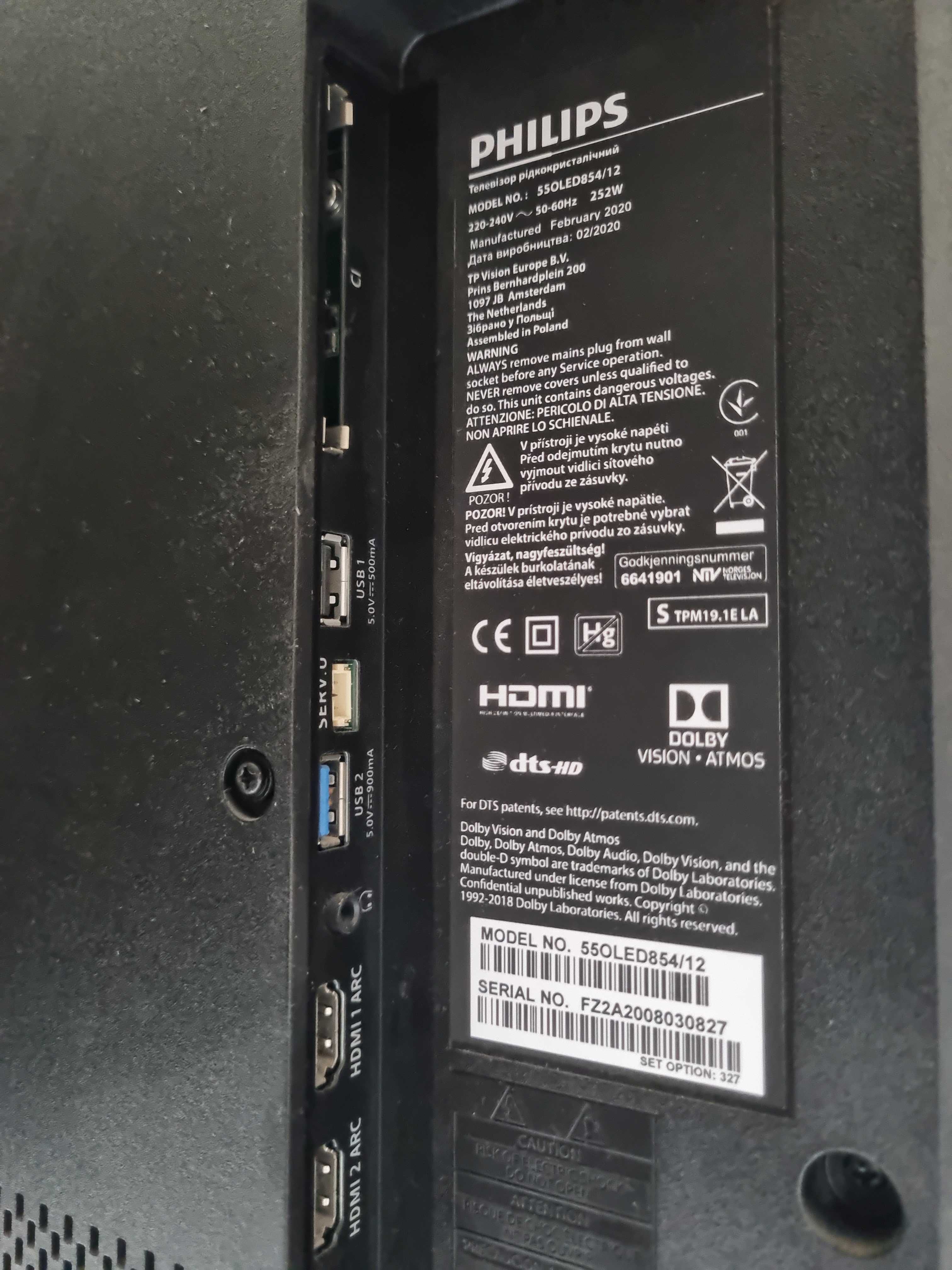 Telewizor OLED Philips tv 55 cali  / ambilight system led