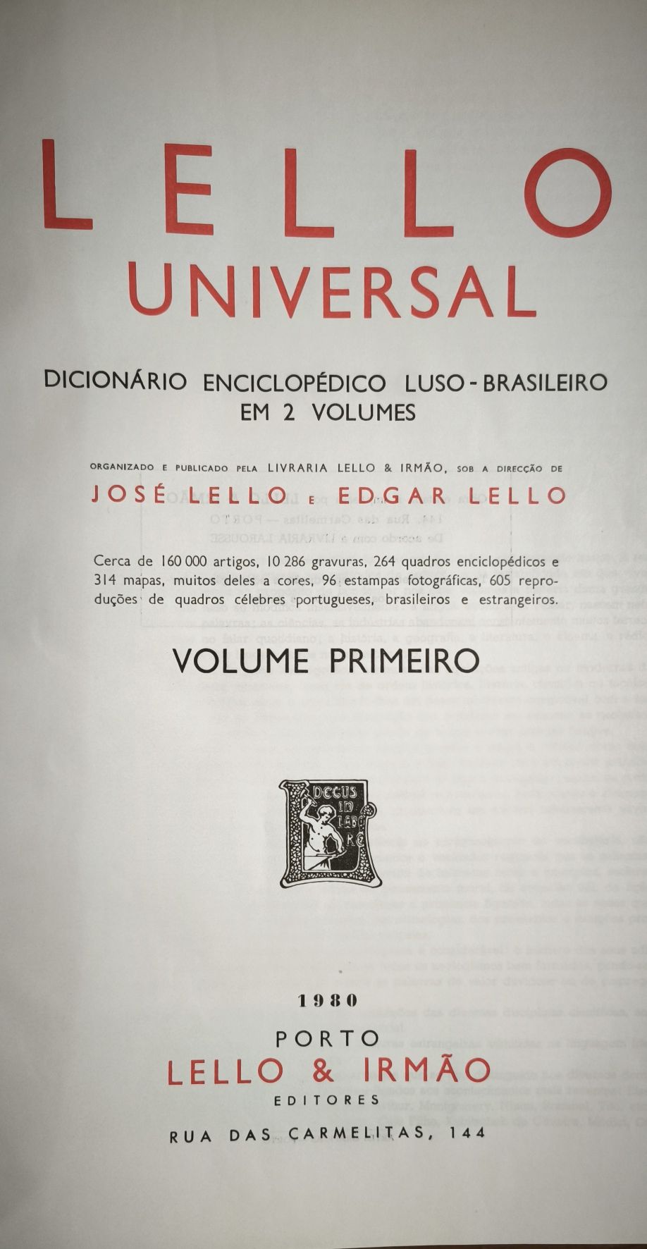 Dicionário enciclopédico LELLO UNIVERSAL