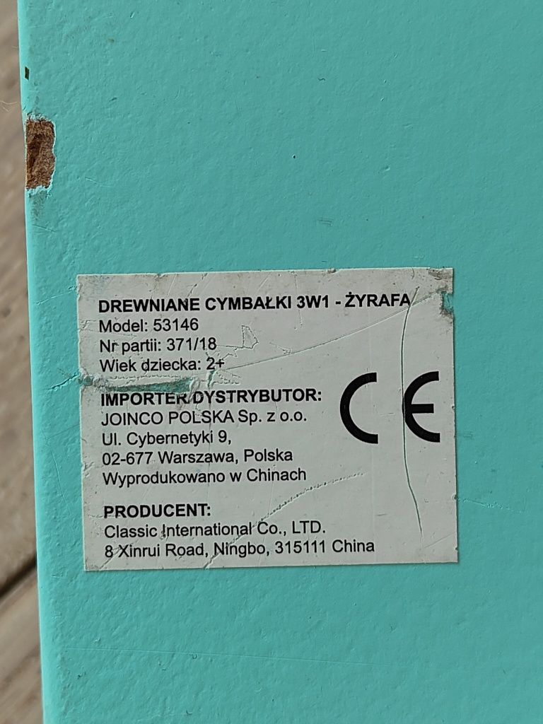 Cymbałki drewniane Żyrafa