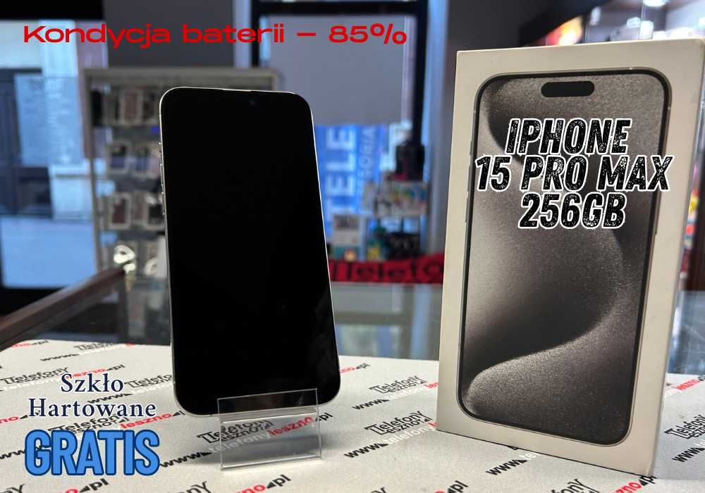 Apple IPhone 15 PRO MAX | 128 GB | Kondycja baterii 85% | szkło GRATIS