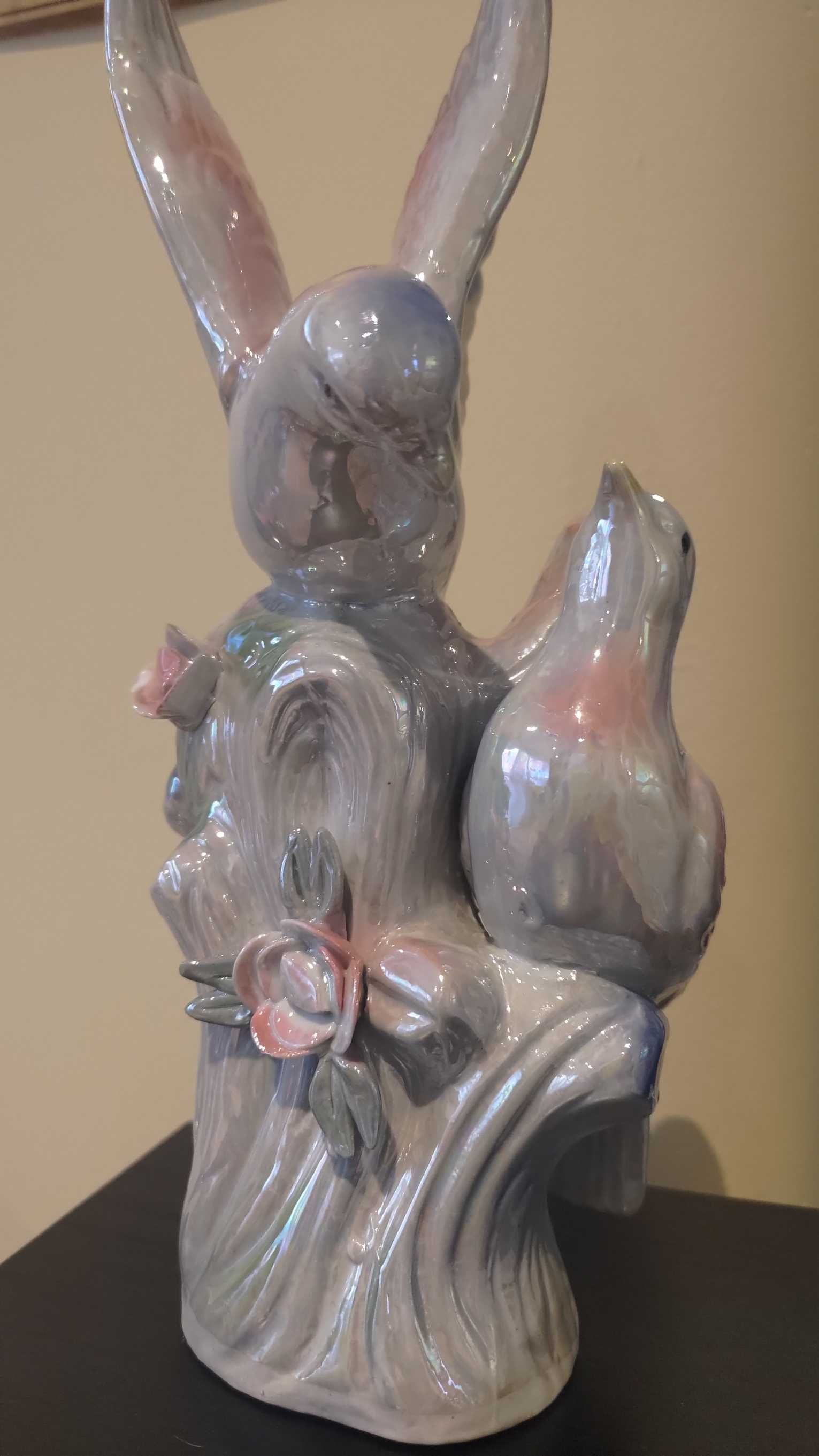 Figurka gołębie porcelana
