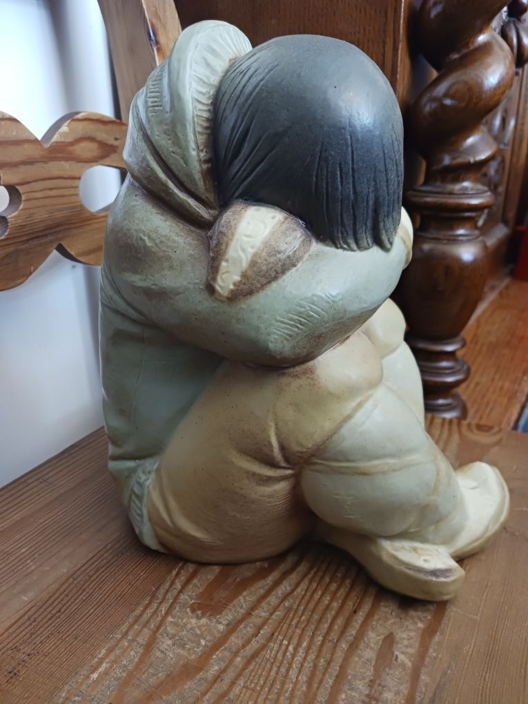 Eskimoska Lladro duża figura porcelana