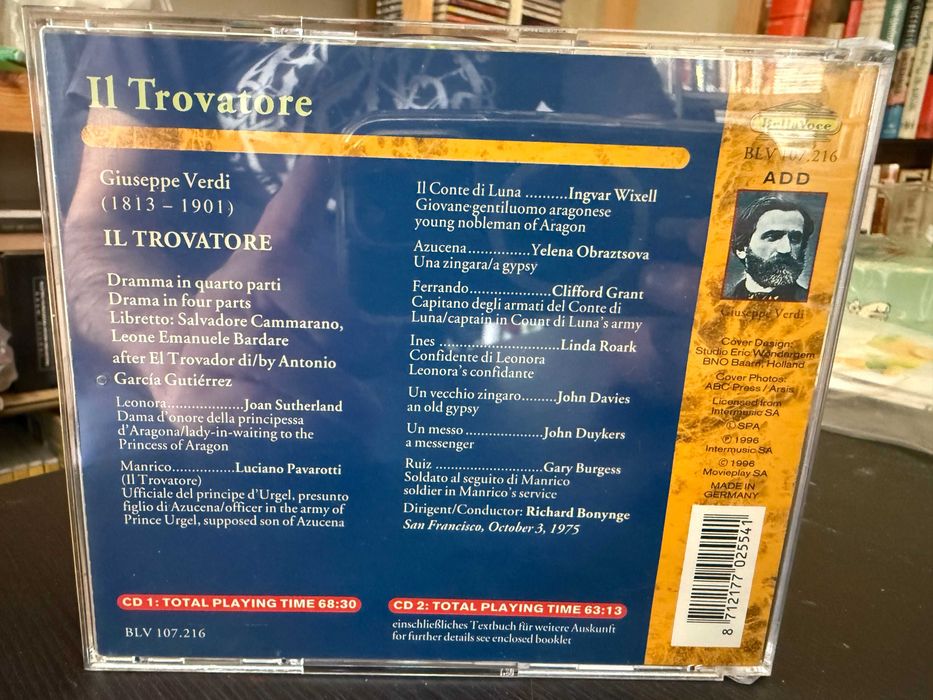 Verdi – Il Trovatore – Sutherland, Pavarotti – Bonynge