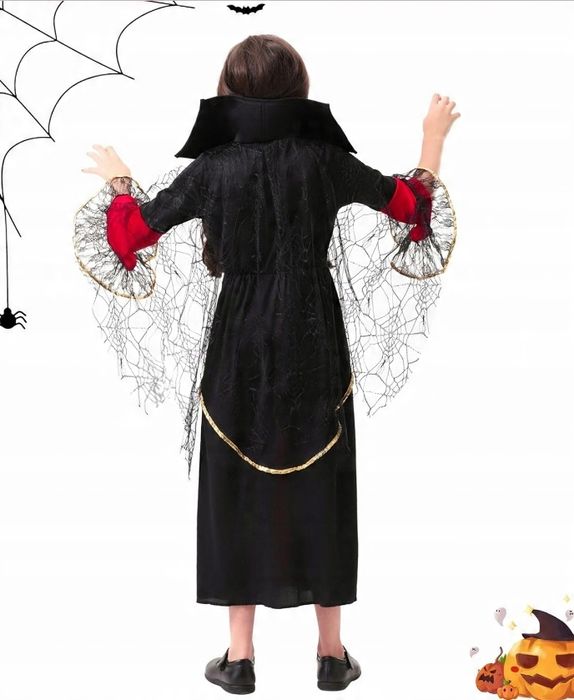 Kostium wampira Kostium na Halloween dla dziewczynek 8-10 lat