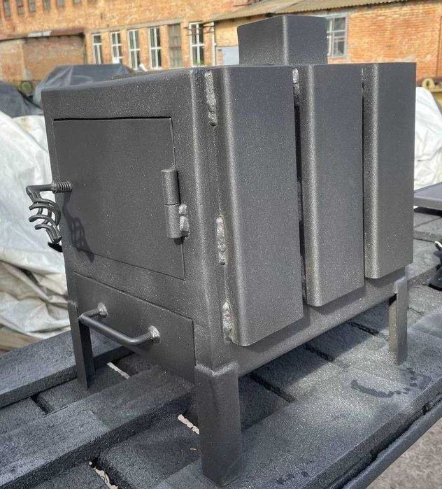 Компактна піч буржуйка з варочною поверхнею. 5 кВт \ Нова