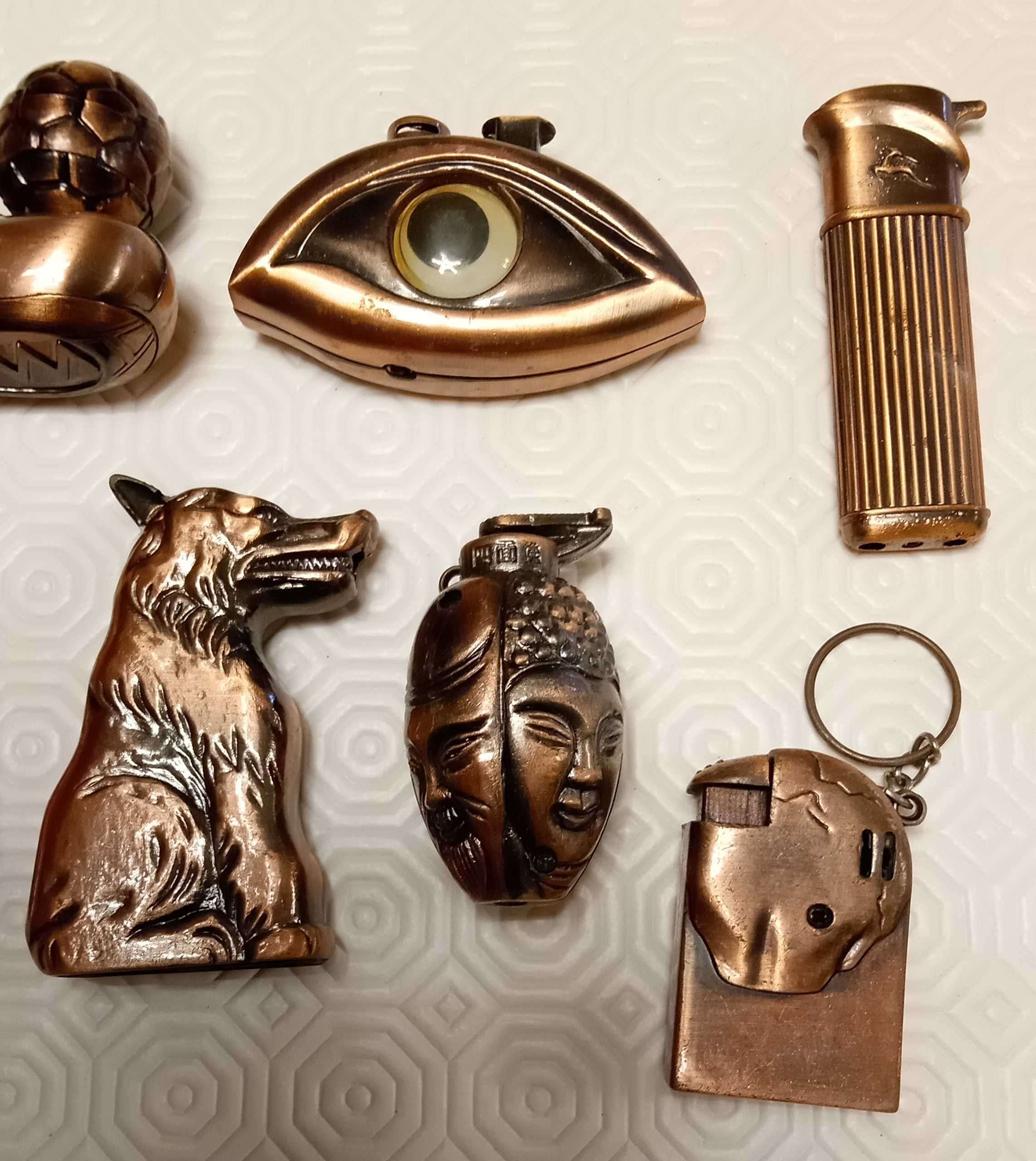 Isqueiros coleção, "Bronze", lote todo por 25€