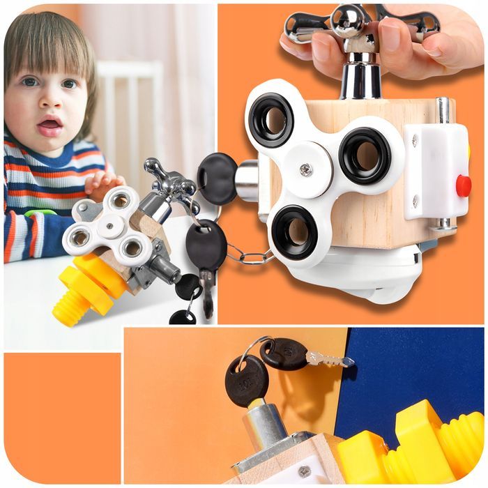 Sensoryczna Zabawka Edukacyjna Manipulacyjna 6W1  Dla Dzieci