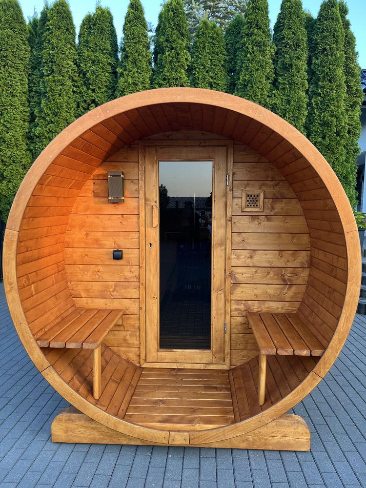 SAUNA Ogroowa 380 cm Piec + Przedsionek