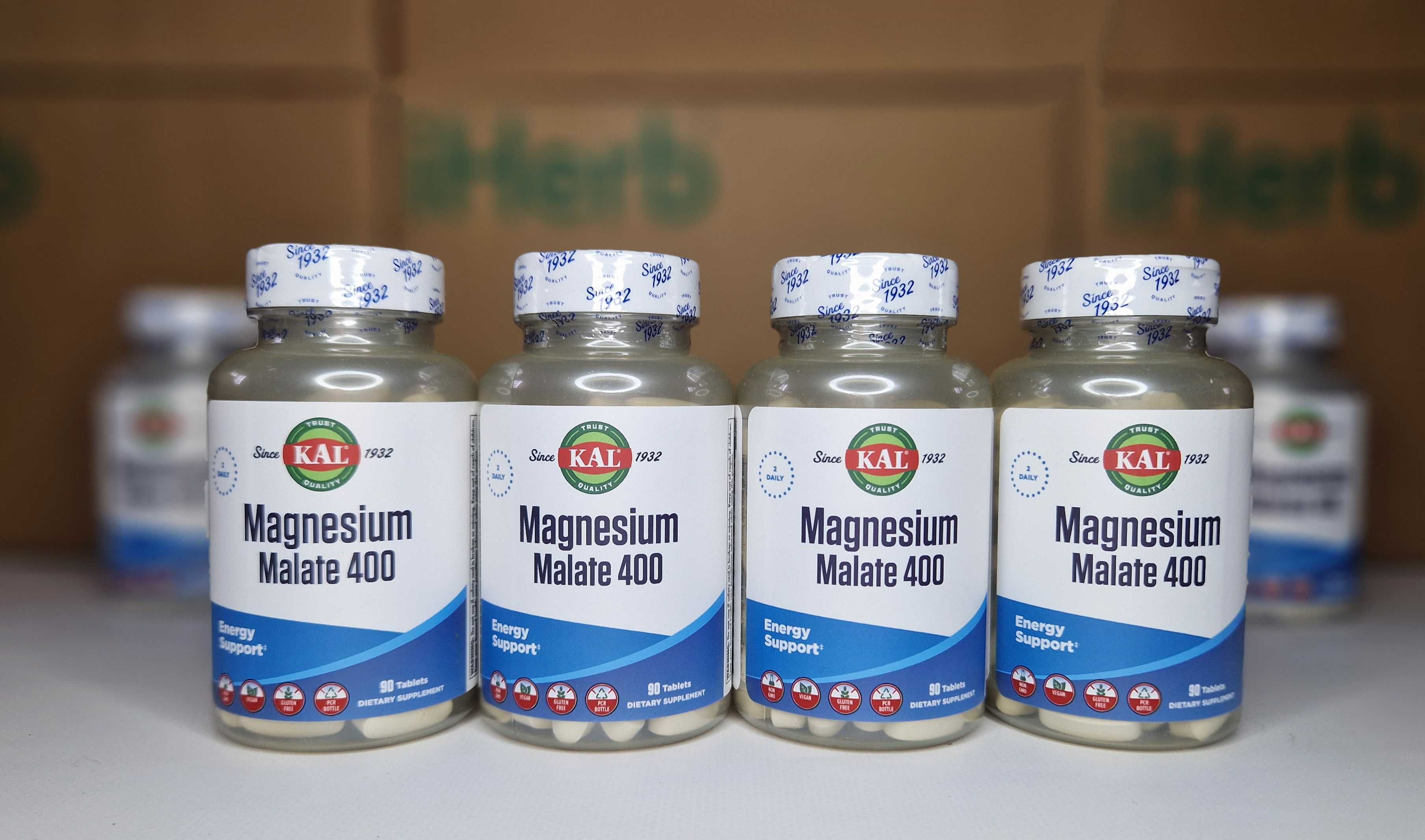 KAL Magnesium Malate 400 мг, 90шт. Магній малат, малат магнію. Магний.