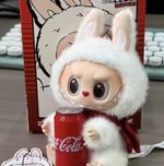 Мяка іграшка брелок Лабубу ко-какола Coca Cola