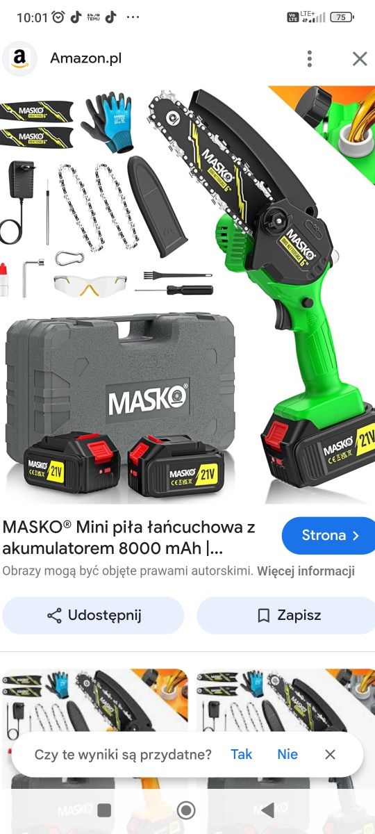 Mini piła akumulatorowa łańcuchowa nowa