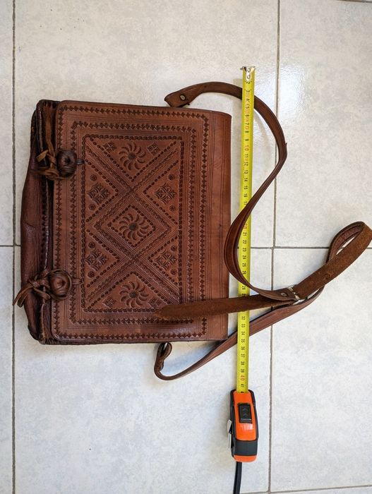 Mala de senhora em pele genuína