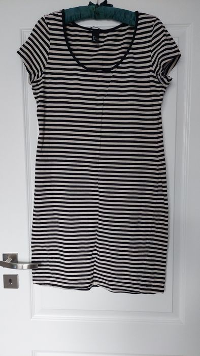 Sukienka w pasy z H&M r. L z bawełny