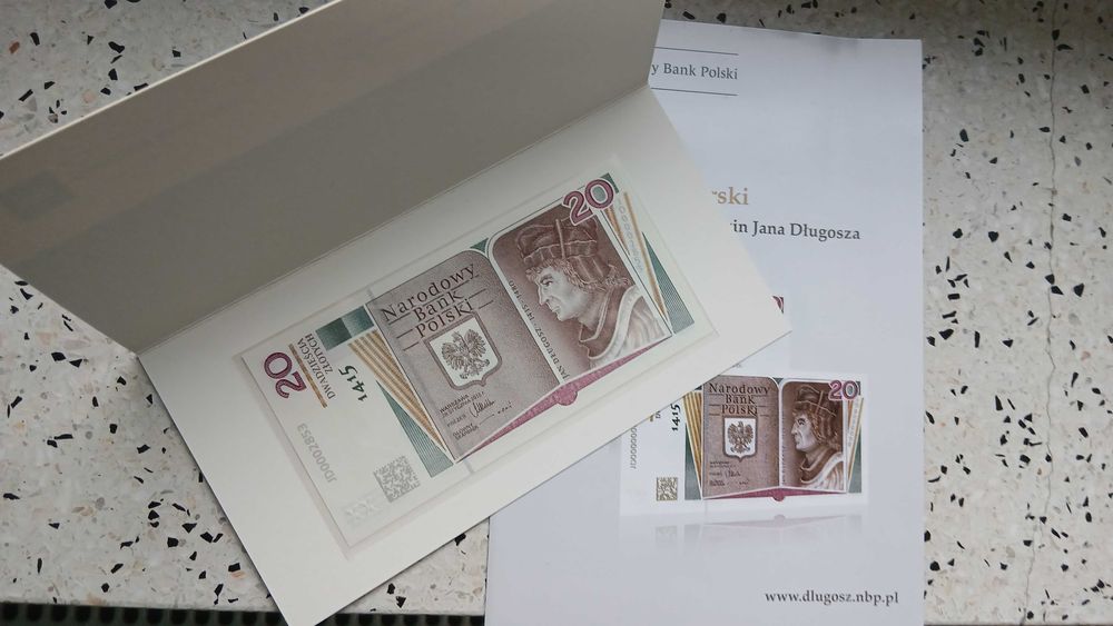 Banknot 20 zł Jan Długosz niski numer
