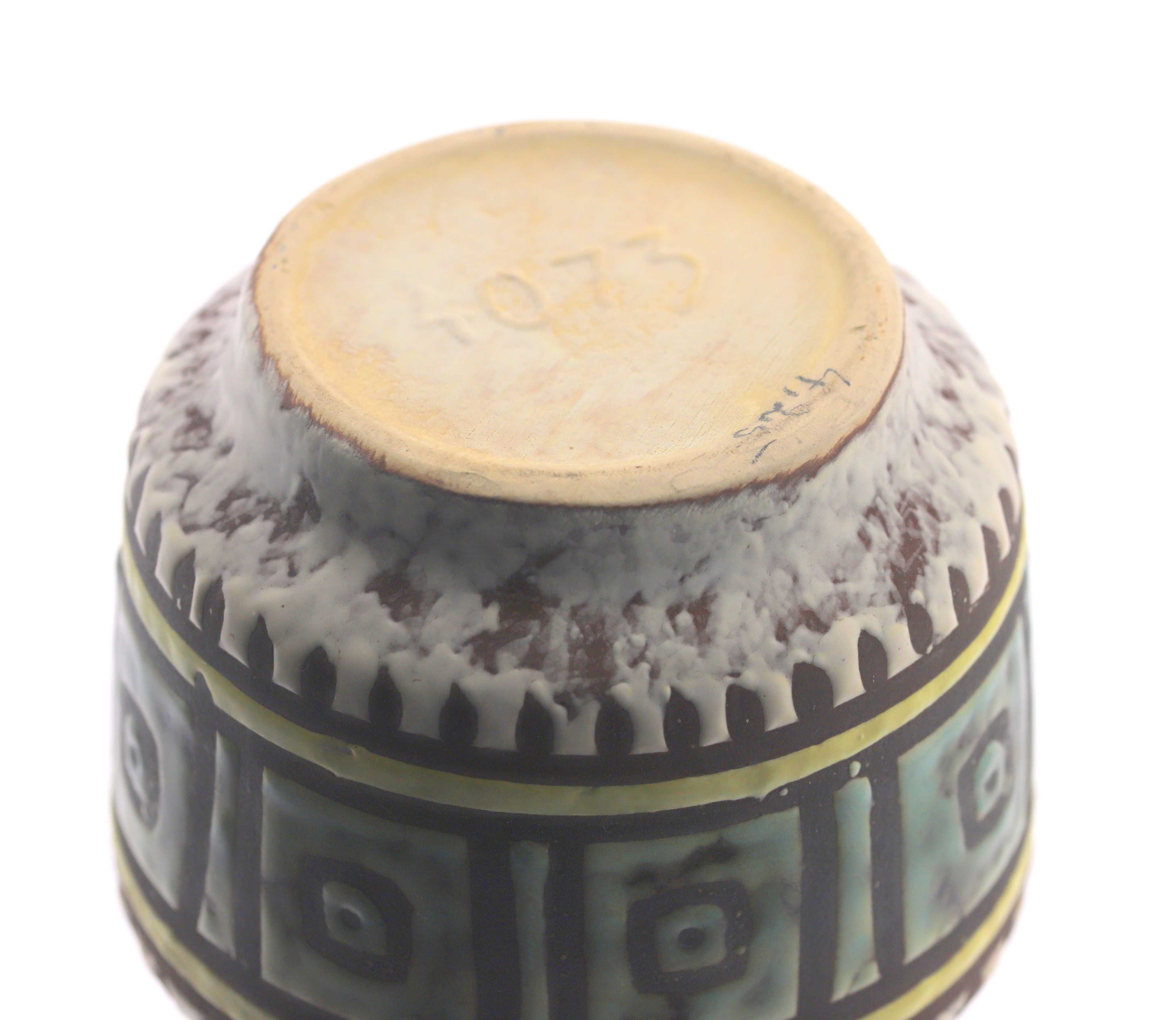 Wazon ceramiczny Fat Lava model 4073 wys 19cm VEB Haldensleben, Niemcy