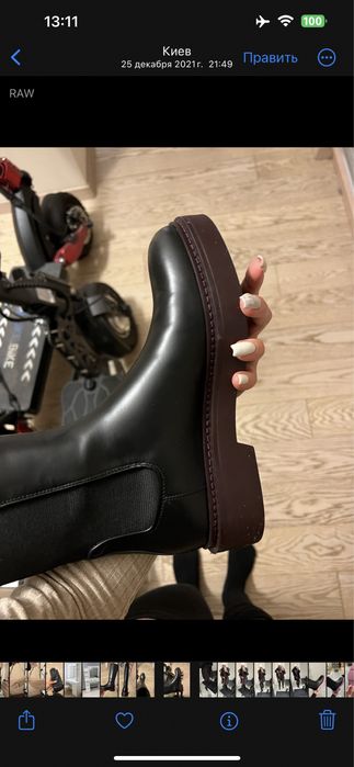 Натуральная кожа ручная работа сапоги до колена Santoni