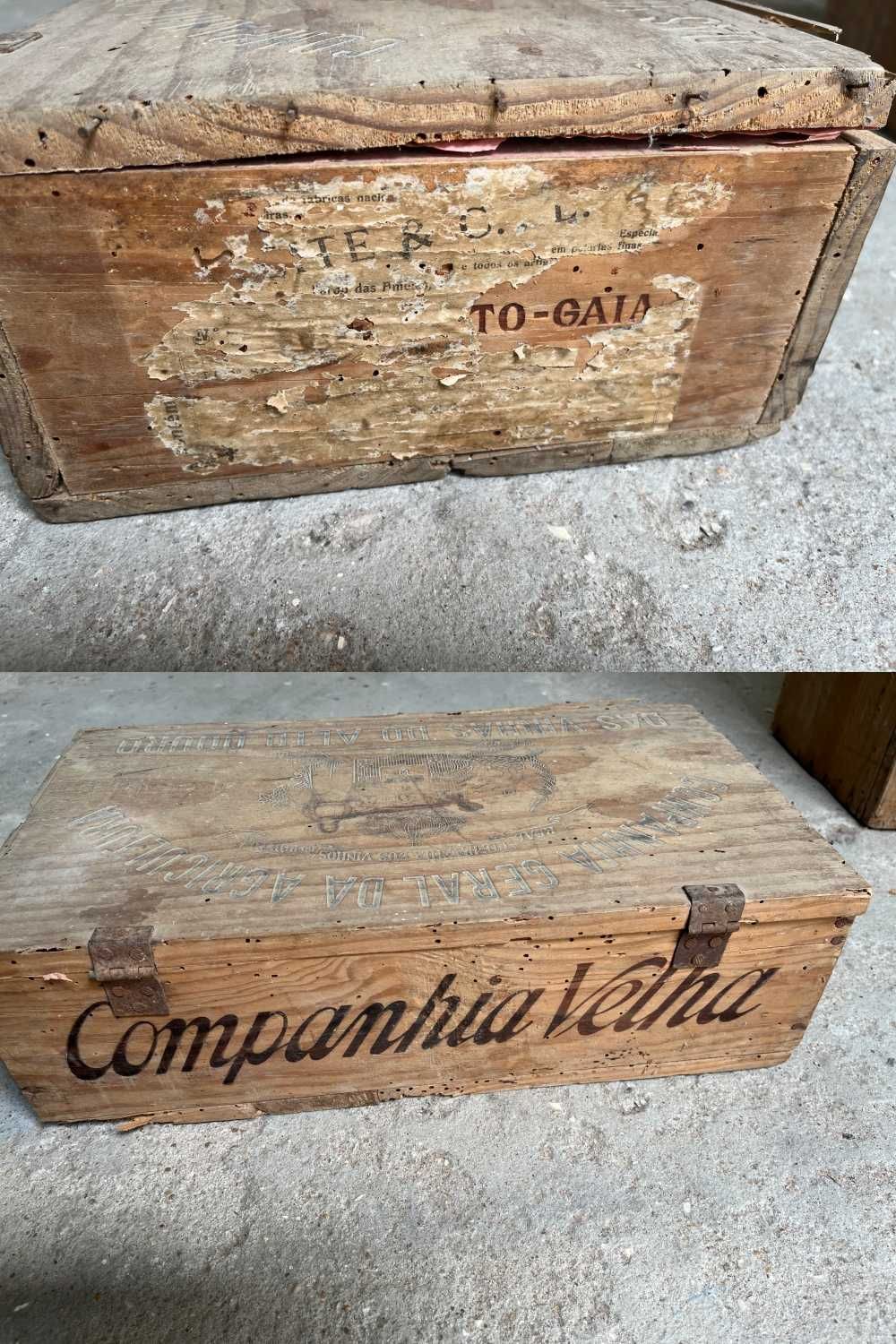 Caixas de vinhos muito antigas