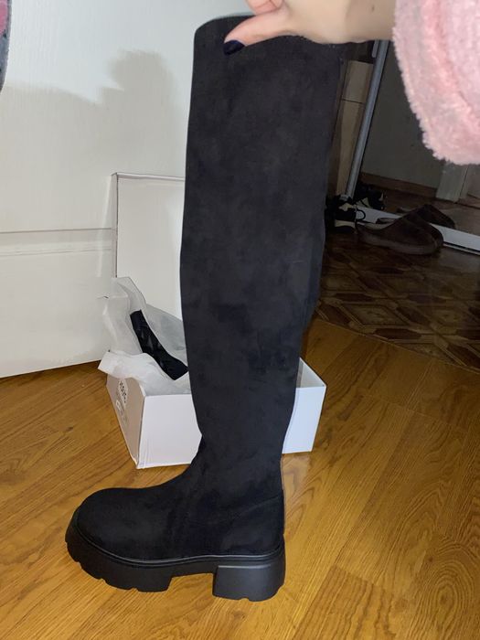 Ботфорди замш чулками