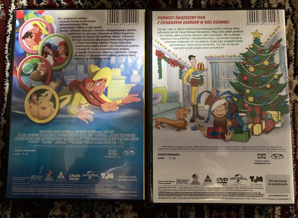 Ciekawski George bajki na DVD zestaw 2 sztuk