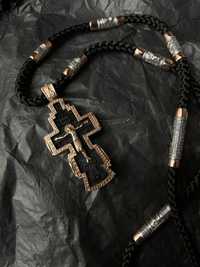 Эбеновый крест с золотом и серебром