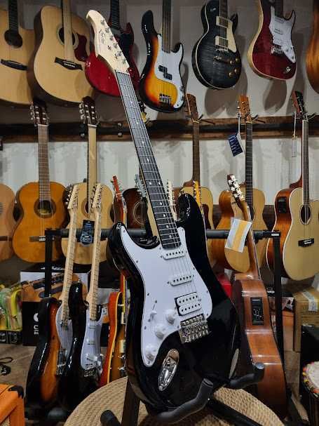 Ever Play ST-2 LH leworęczna gitara elektryczna ST2 SSH BK/WH lefthand