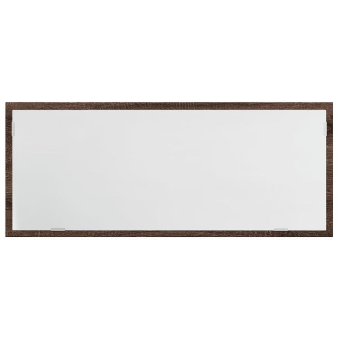 vidaXL Lustro łazienkowe z LED, brązowy dąb, 100x8,5x37 cm
