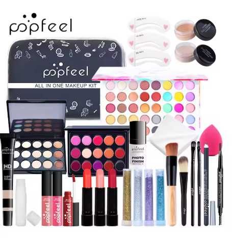 Kit Completo de Maquiagem Feminina POPFEEL