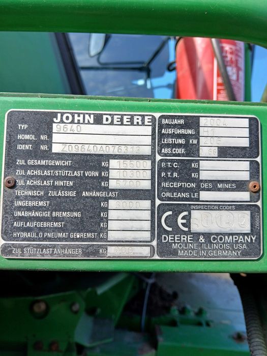 Kombajn John Deere 9640 WTS