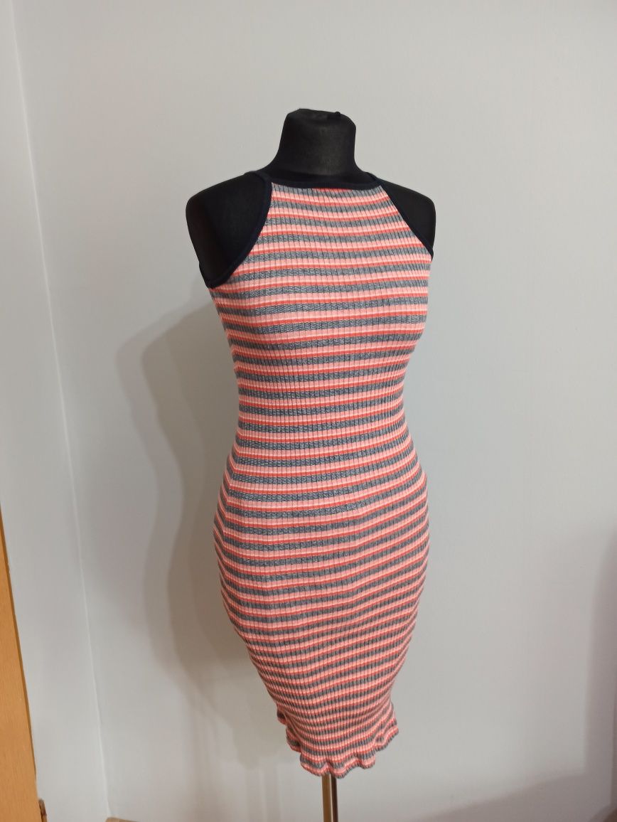Sukienka Midi w paski 32-36