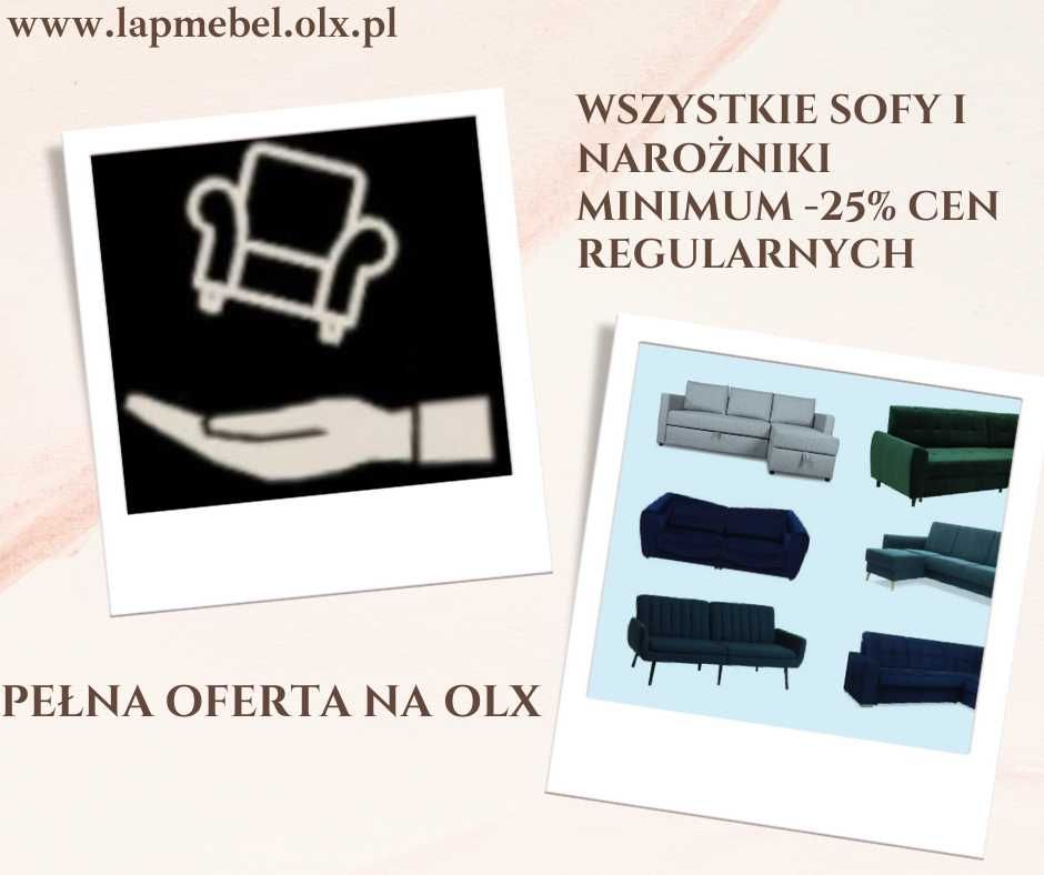 NOWY narożnik beżowy z półkami PALLAS || uniwersalny || drobne skazy