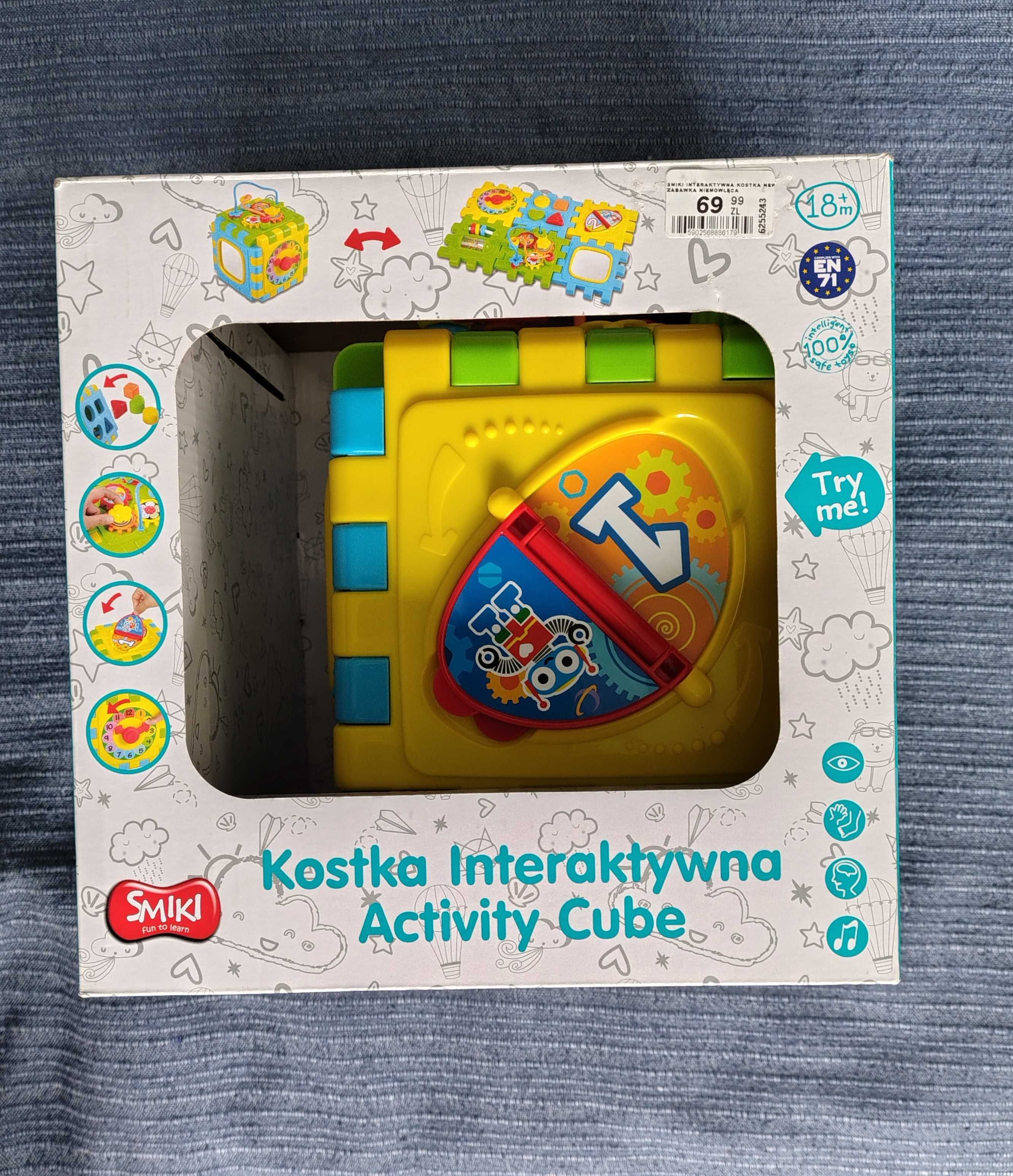 Rewelacyjna kostka interaktywna edukacyjna Smiki  - od 18 miesięcy
