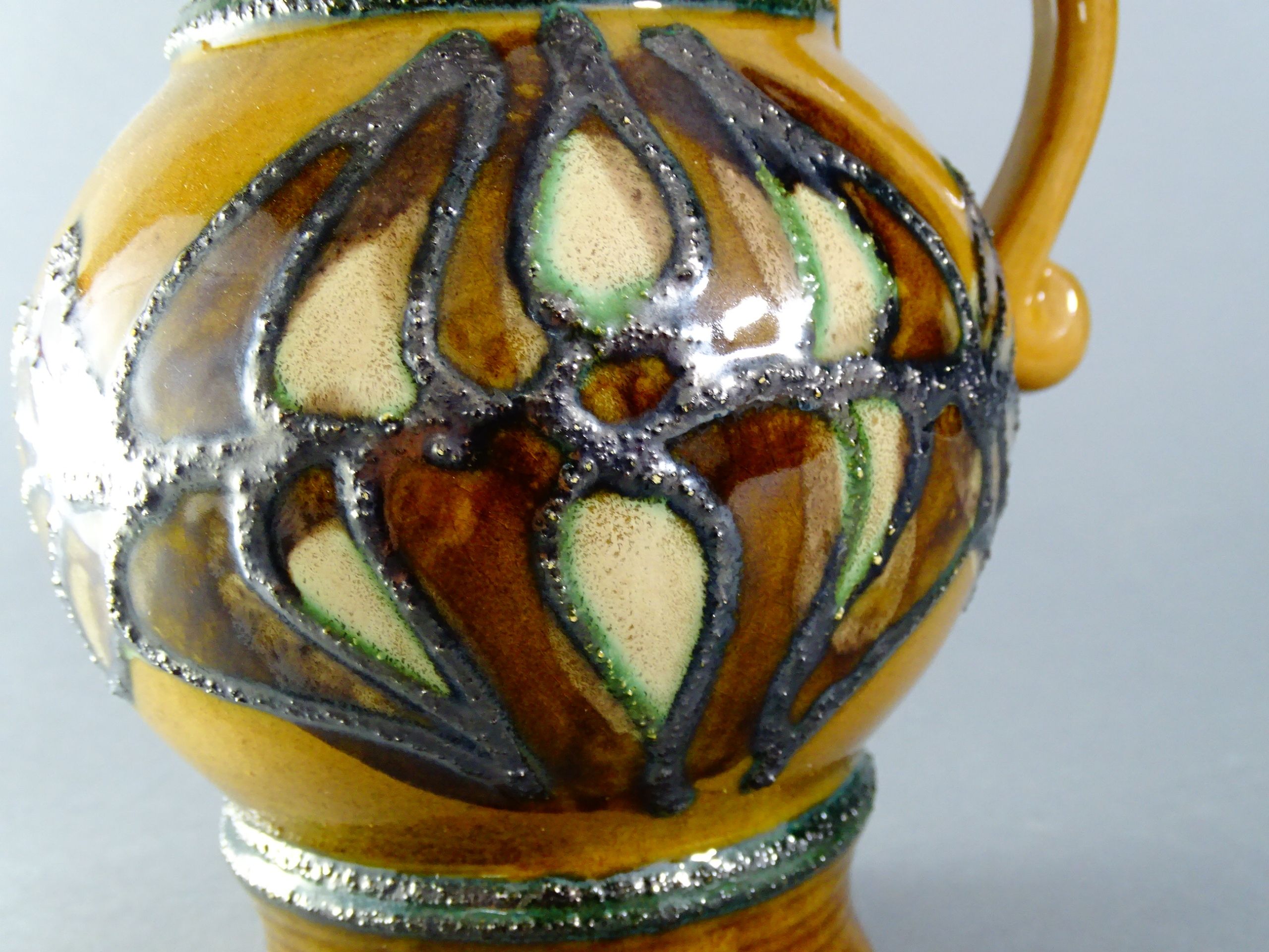 lata 60/70 piękny dzbanek ceramiczny fat lava