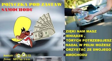 POŻYCZKA pod zastaw samochodu bez BIK i KRD