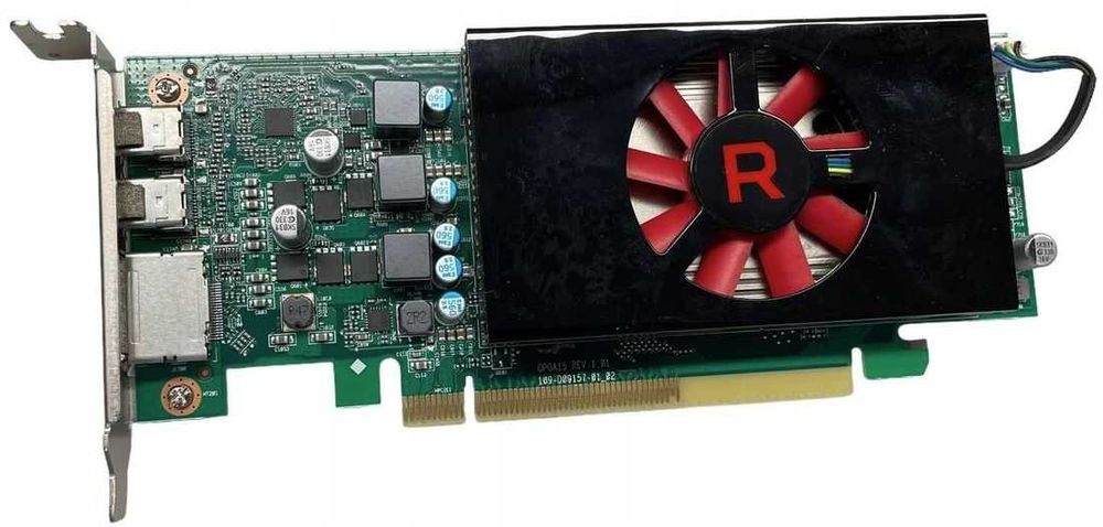 Ігрова низькопрофільна відеокарта RX640 gddr5 128bit 4Gb 1DP 2MDPLPssf
