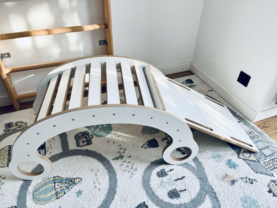 Bujak XL drewniany Montessori zjeżdżalnia wspinaczka