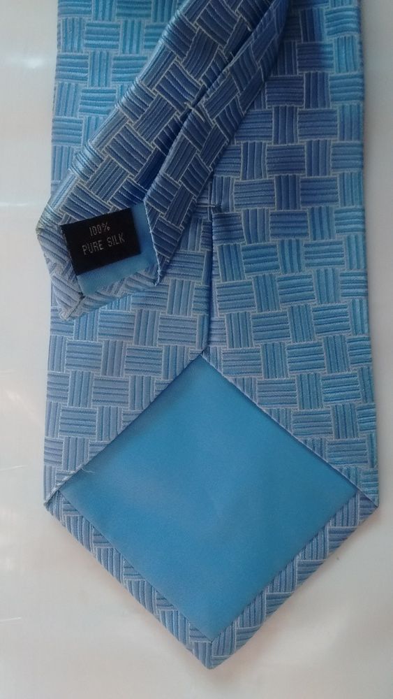 Краватка галстук для школяра светлый голубой