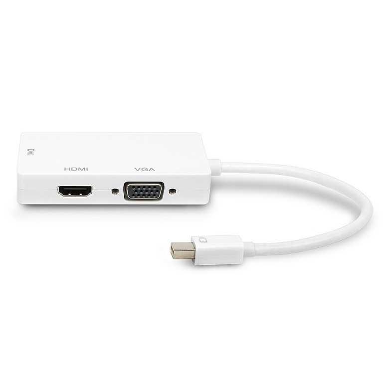 Переходник 3в1 mini DisplayPort в HDMI, VGA, DVI