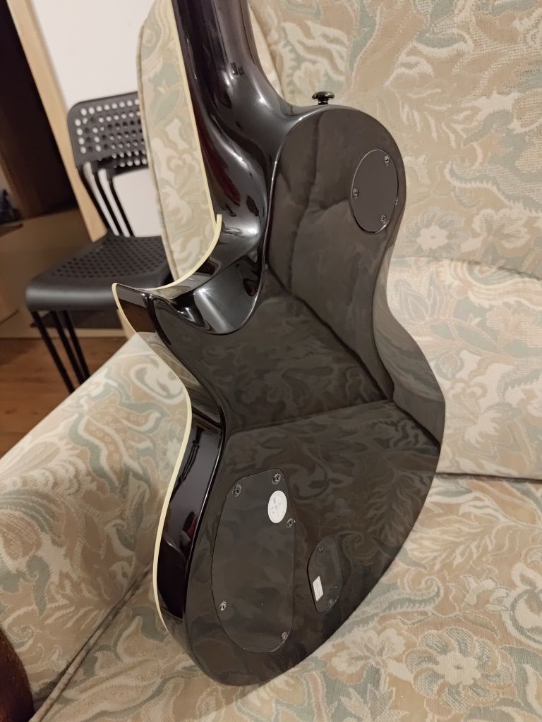 Gitara elektryczna ESP LTD EC-1000 Fishman Piezo QM STBLK / jak LesPau