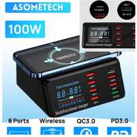 (НОВЫЙ) Зарядная станция Зарядное Адаптер питания 100W 8 Port USB