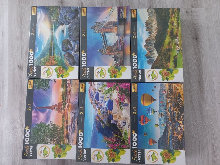 Sprzedam puzzle trefl 2w1 1000 elementów z sorterem