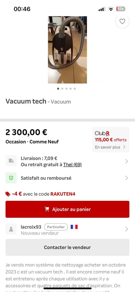 Елітний вакумний пилосос VORTECH FORCE VACUUM TECH Made IN Italiy