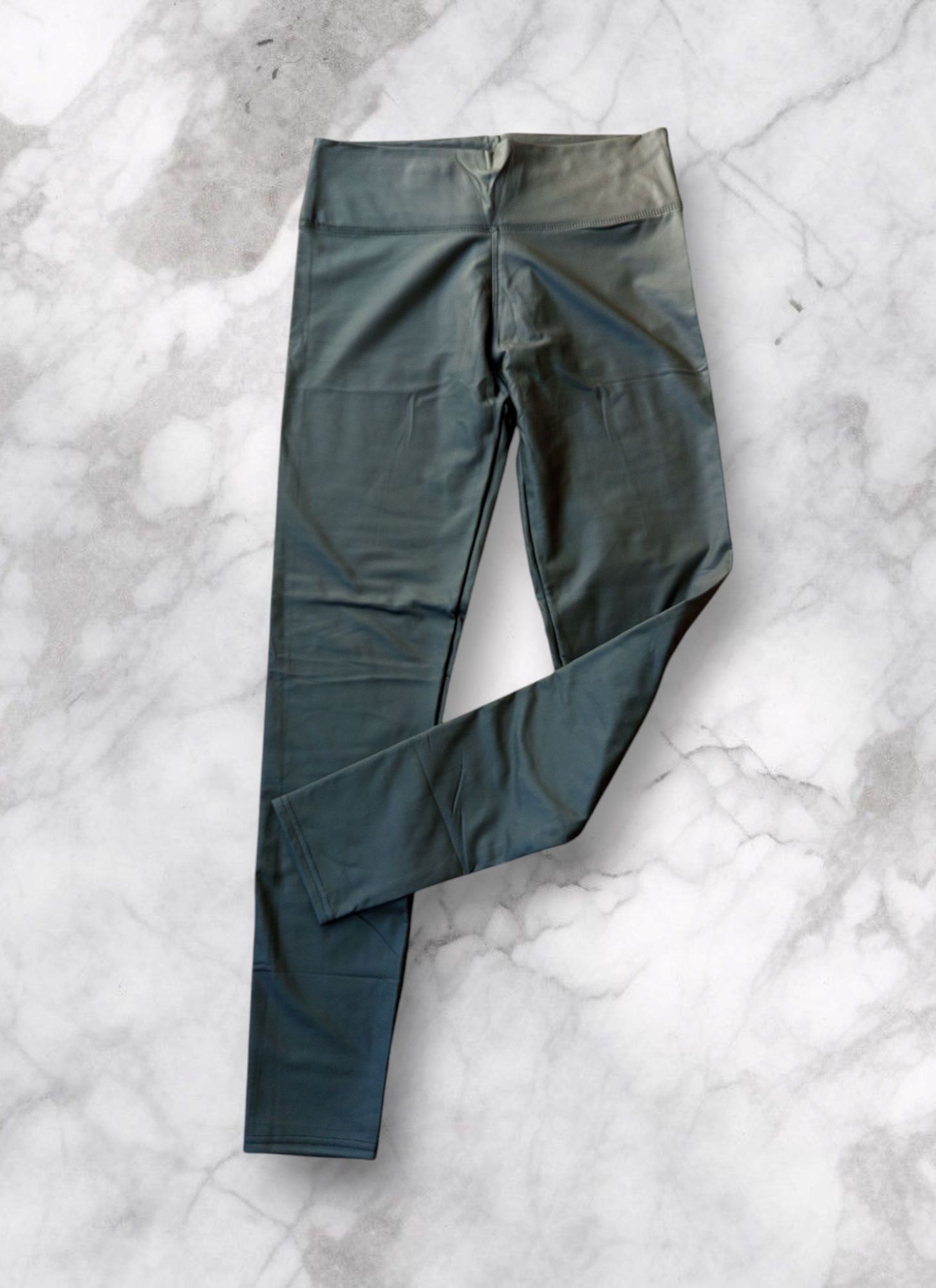 Nowe legginsy ekoskóra khaki
