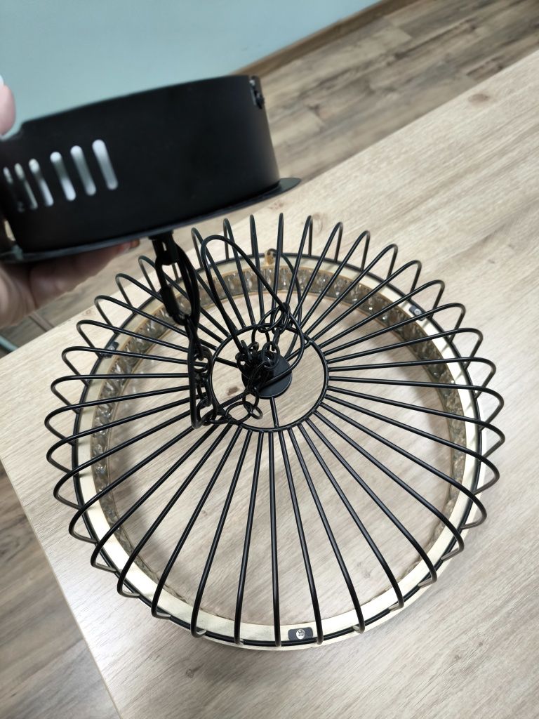 Żyrandol Lampa LED wisząca czarno-złota TOMASUCCI złota
