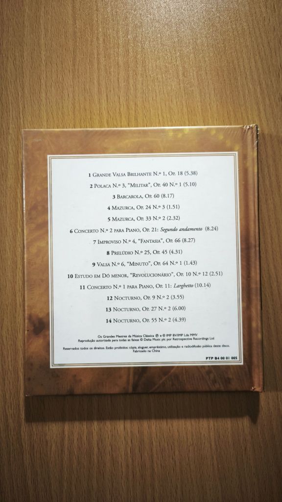 2 CDs de música clássica (Beethoven e Chopin)