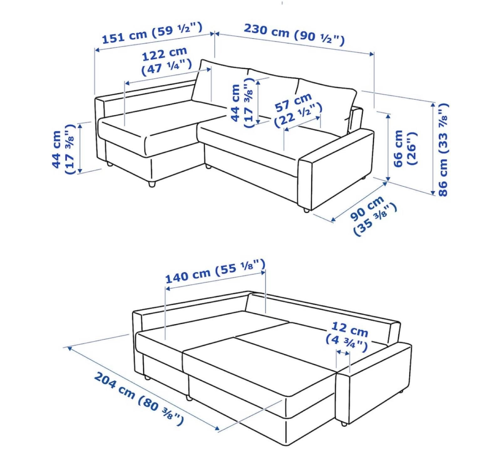 Sofá com chaise-long