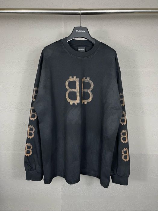 Свитшот BALENCIAGA BITCOIN кофта мужской реглан батник