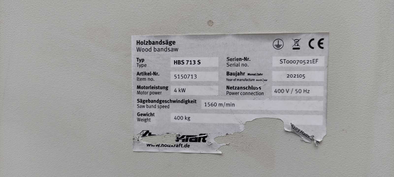 piła taśmowa HOLZKRAFT HBS 713 S